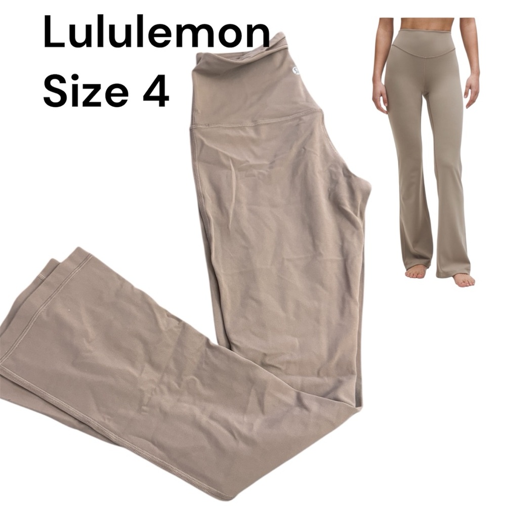 Lululemon Leggings, athletic Women's Beige-Warm Ash Grey Pants, Align Wide Leg - Picture 5 of 16